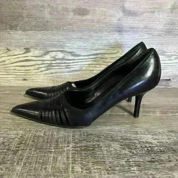 Narciso Rodriquez Black Pointed Toe Heels - Picture 3 of 11